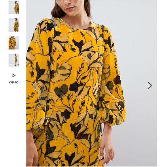 French Connection, velvet dress, size 6 - Picture 4 of 8